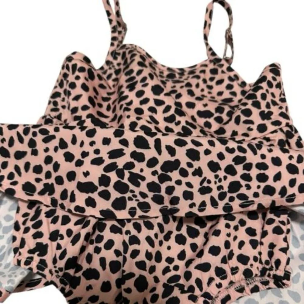 Newborn Baby Girl Leopard Print Sundress ￼‎